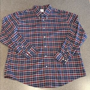 Men’s Brooks Brothers Regent fit Red, Blue, and Gray Checkered Shirt Size XXL